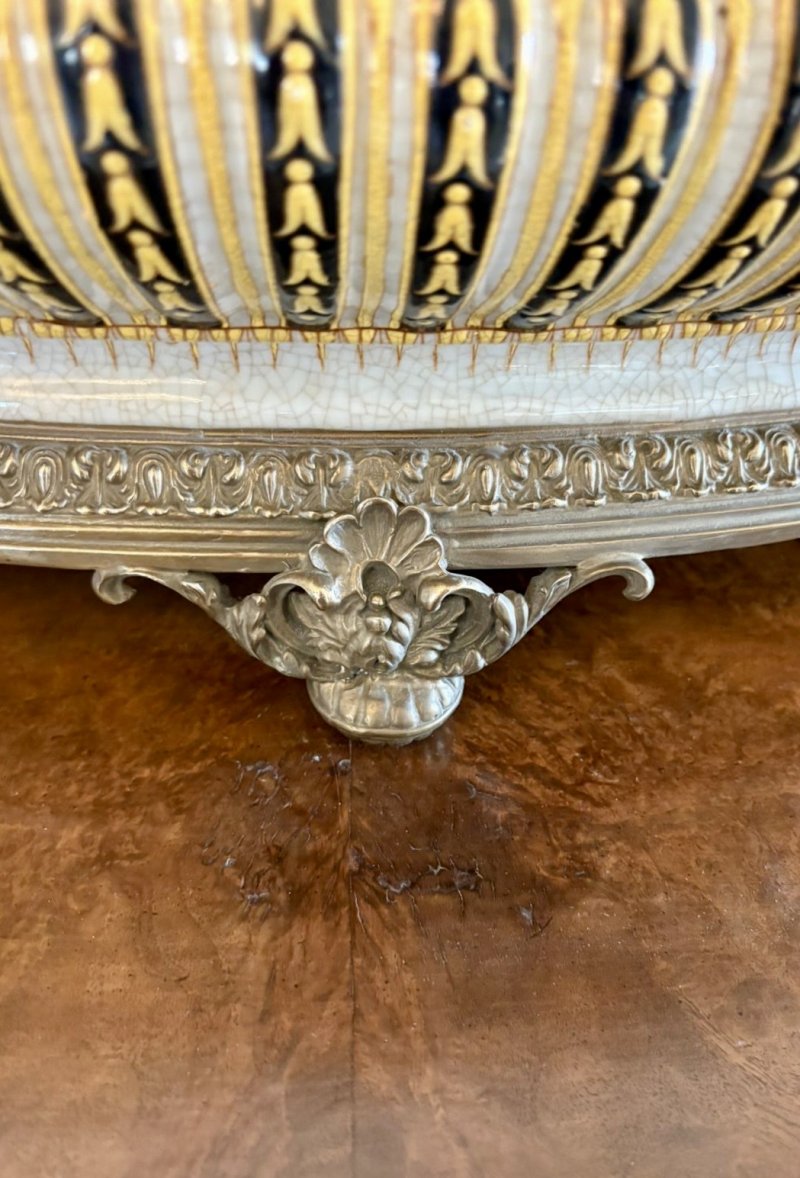 Large Antique Quality Porcelain and Brass Mounted Centrepiece - Image 10